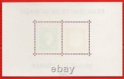 Monaco Feuillet Block N° 58 A Without Stamp On Side 1500 Neuf Sup Signed