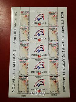 New Caledonia Sheet With Date 19.06.1989 Philexfrance 89 Tres Rare