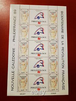 New Caledonia Sheet With Date 20.06.1989 Philexfrance 89 Tres Rare