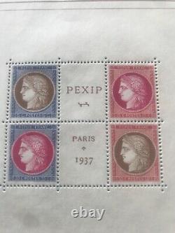 Rare Sheet Block France 1937 Pexip