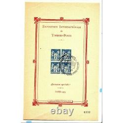 Rare Sheet Block No. 1- 5f. Blue Obliteration (expo Paris 1989) Fr3 Bl2035