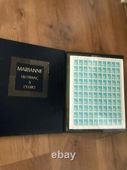 Rare Stamps France Tryptic Marianne Du Franc A L' Euro Draw Limit Luquet