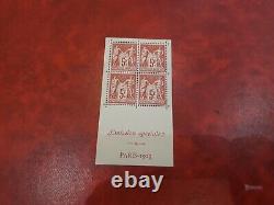 Stamp N° 216 On Sheet Edge And Block Of 4 With 216b (1) New Rare