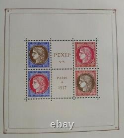 Stamp Nine Mnh Bloc-feuillet N° 3 Pexip Philatelic Exposition Paris 1937