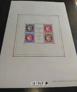 Stamp Nine Mnh Bloc-feuillet N° 3 Pexip Philatelic Exposition Paris 1937