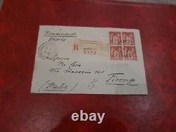 Stamps In Block Of 4 On Letter N° 216 Cancelled Rare With Certificate