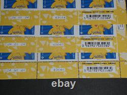 Stamps, Pokémon Pikachu, 3 consecutive NUMBERED sheets, new, perfect condition