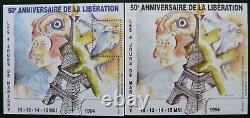 Year 1994 Marigny Square Block Pair N° 6,50th Anniversary Liberation