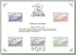 11 Feuillets PATRIMOINE DE FRANCE 2020 en timbres dont le Bloc Sage 5 Euros