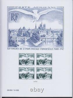 6 Affiches numérotées 2021 à 2024 avec Bloc de 4 timbres chacuns daté Neufs