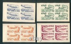 80 carnets de bloc de 4 vignettes/timbres Paris New-York 1950/1960 AIR FRANCE