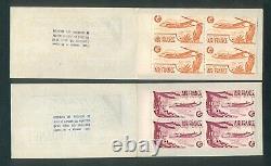 80 carnets de bloc de 4 vignettes/timbres Paris New-York 1950/1960 AIR FRANCE