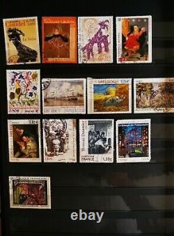 8 Feuillets timbres oblitérés