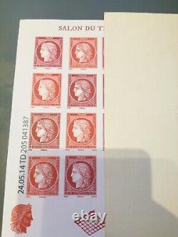 BLOC ceres salon du timbre 2014 F4871 xx tres belle variete