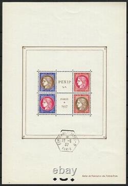 Bloc-Feuillet n°3b, Paris PEXIP, oblitéré hors-timbres, neufs sans charnière