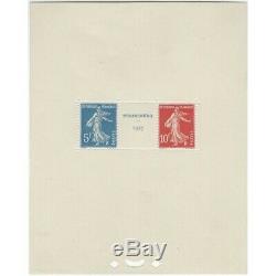 Bloc-feuillet de timbres de France N°2 Strasbourg 1927 neuf SUP