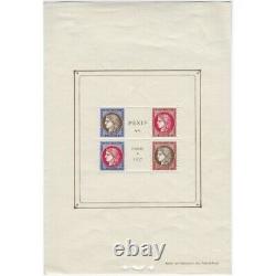 Bloc-feuillet de timbres de France N°3 PEXIP 1937 neuf TB