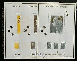 Coffret Feuillets Marianne Etoile d'or 2012. 15 feuillets neufs