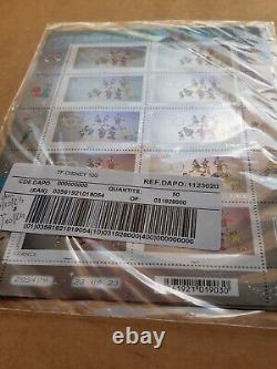 DISNEY 100 ans blister scellé de x 5 feuillets de 10 timbres (=50) jamais ouvert