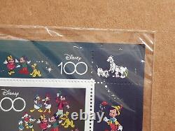 DISNEY 100 ans blister scellé de x 5 feuillets de 10 timbres (=50) jamais ouvert