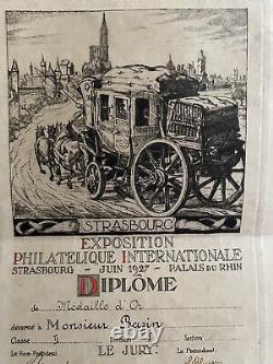 Diplôme Exposition Philatélique Strasbourg 1927