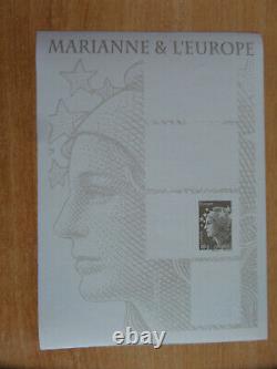 F4614 Marianne de Beaujard et l'europe variété non dentelé a sec LUXE