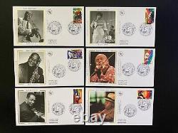 FDC soie Les Etoiles du Jazz 13/07/2002 OBL JUAN LES PINS 3500/3505