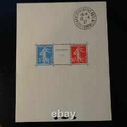 FEUILLET SHEET BLOC N°2a EXPOSITION STRASBOURG 1927 NEUF LUXE MNH COTE 2000