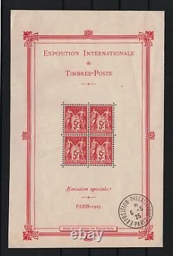 FRANCE BLOC FEUILLET 1b EXPOSITION PARIS 1925 NEUF AVEC CACHET A VOIR R525