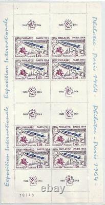 FRANCE BLOC FEUILLET 6b EXPOSITION PHILATEC 1964 NUMEROTE NEUF xx LUXE A871