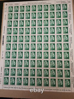 Feuille de timbres Marianne surchargée 50 ans de l'imprimerie de Timbres Poste B
