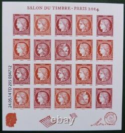 Feuillet Cérès F4871 Salon du timbre 2014
