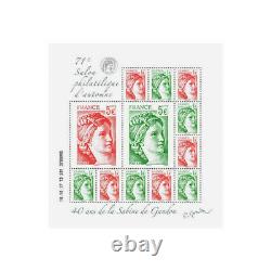 Feuillet de timbres 40 ans de la Sabine de Gandon F5179 neuf SUP