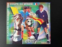 France 1998 VARIETE SIGNE JACQUART Carré Marigny SURCHARGE 3-0 n°10A Coupe Monde