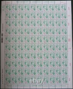 Les 2 feuilles Mariannes de Ciappa de 100 timbres surchargées 2013/2018