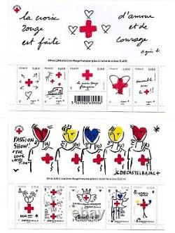Lot de 14 Feuillets Croix-rouge 2009 à 2020 Neuf MNH