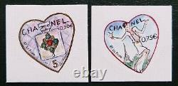 Lot timbres neufs adhésif original, variétés Chanel