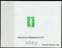 MARIANNE du Bicentenaire BRIAT 1996 3005-3007 les 3 Feuillets non dentelé gommé