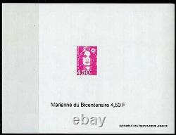 MARIANNE du Bicentenaire BRIAT 1996 3005-3007 les 3 Feuillets non dentelé gommé