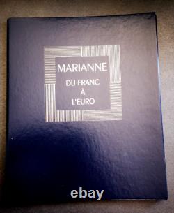 RARE FRANCE 2002 Encart MARIANNE DU FRANC A L' EURO Numéroté et Neuf