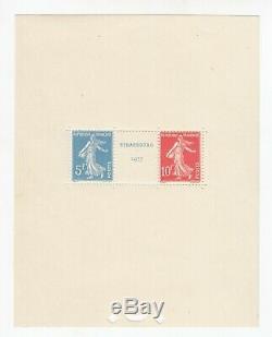 Timbre Stamp France Bloc Feuillet Y&t#2 Strasbourg Neuf/mnh-mint 1927 R39