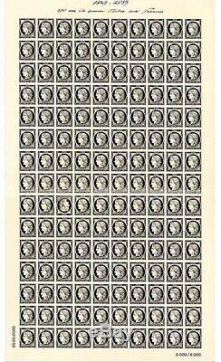 Timbres feuille Cérès 170 ans du premier timbre-poste français salon du Timbres