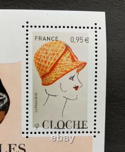 Variété Feuillet timbre 2018 F5277 Les Chapeaux. Décalage couleur rouge 5 scans